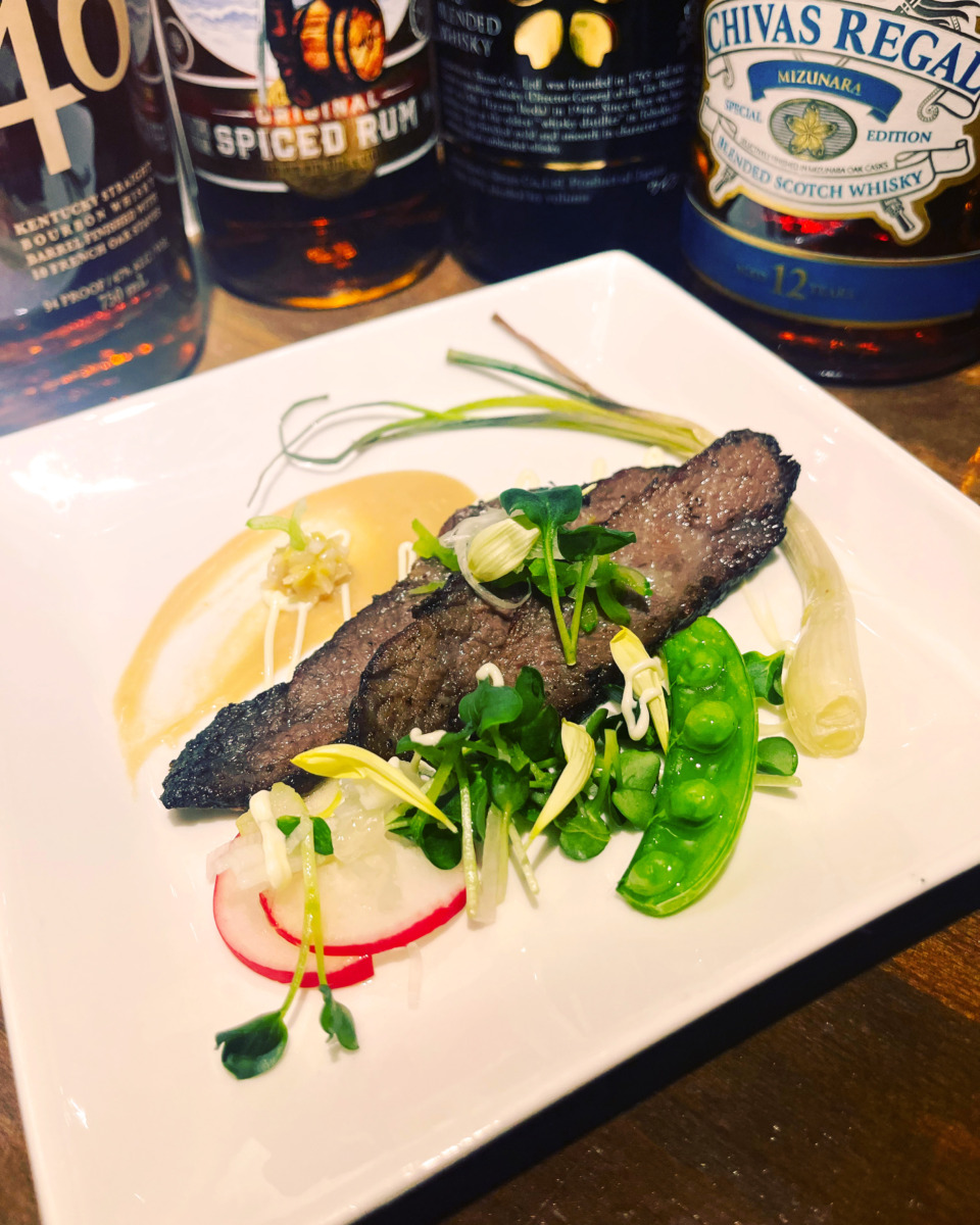 主菜:常陸和牛のブリスケットテキサス式BBQ仕立て