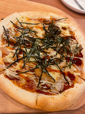 牡蠣の照り焼きピザ